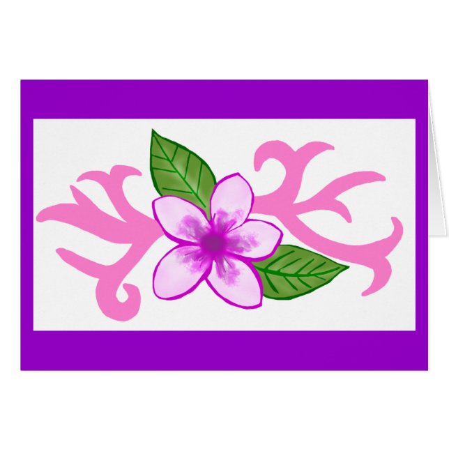 Pua Plumaria  card (Front Horizontal)