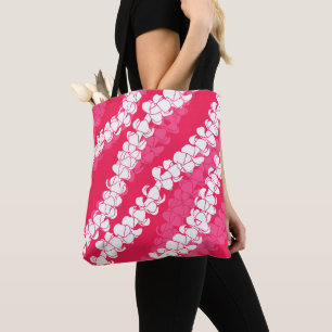 Puakenikeni hawaiian aloha print pattern tote bag