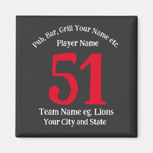 Pub Bar Grill Name Number Your Name Barbecue Magnet