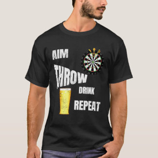 Pub Darts Player Larger Beer drinker T-Shirt