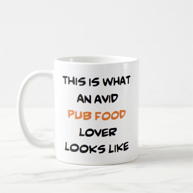 pub food lover, avid coffee mug (Left)
