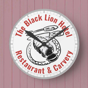 Pub Restaurant Dining Room Round Clock