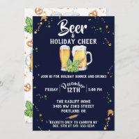 Pub Style Holiday Party Invitation