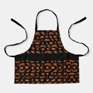 Pub theme nuts brown Watercolor Pattern Apron