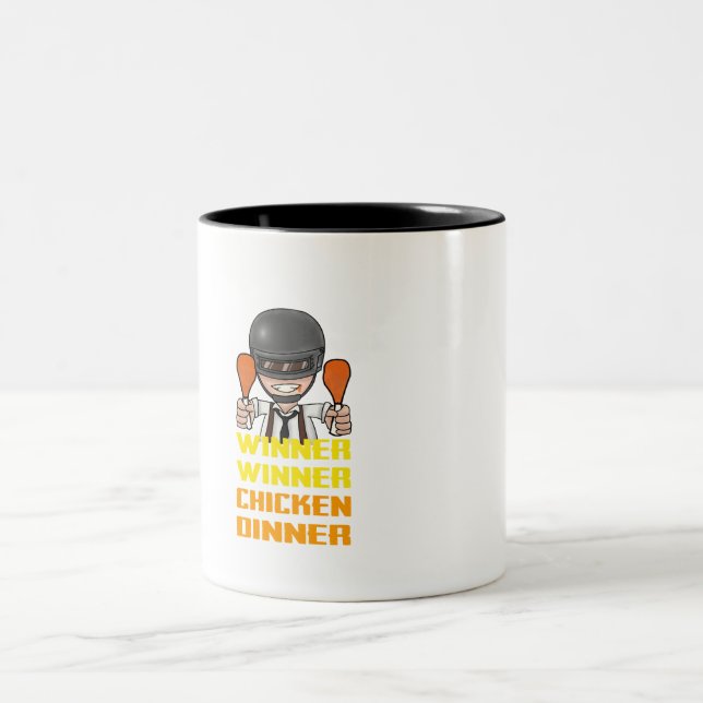 PUBG - Winner, Winner Chicken Dinner Two-Tone Coffee Mug (Center)