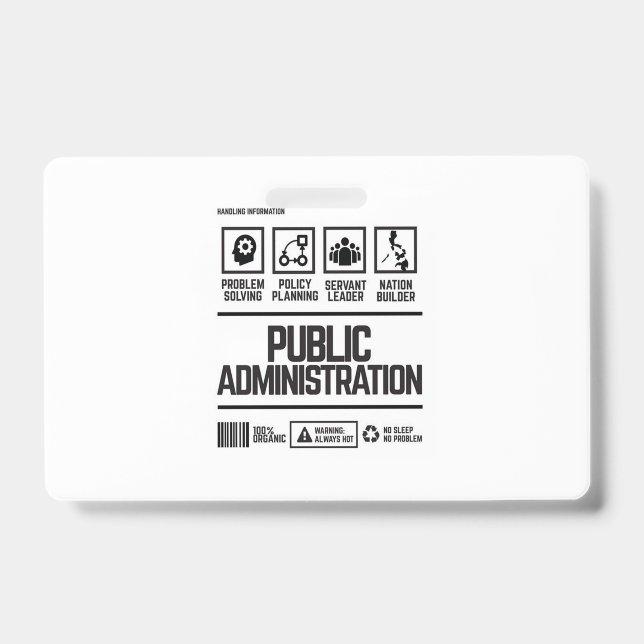 public administration ID badge (Front)