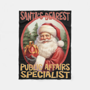 Public Affairs Specialist Christmas Holiday Love X Fleece Blanket