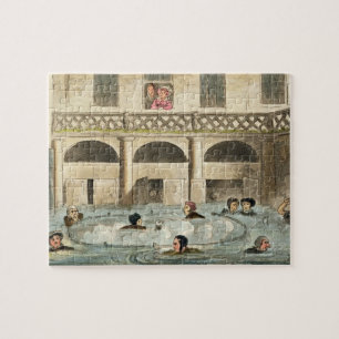 Public Bathing at Bath, or Stewing Alive, print pu Jigsaw Puzzle
