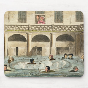 Public Bathing at Bath, or Stewing Alive, print pu Mouse Pad