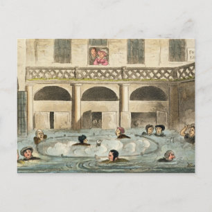 Public Bathing at Bath, or Stewing Alive, print pu Postcard