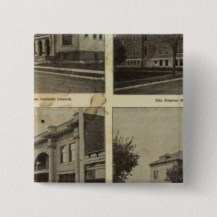 Public bldgs, Eugene, Oregon 15 Cm Square Badge