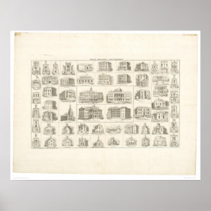 Public buildings of San Francisco (1372A) Poster