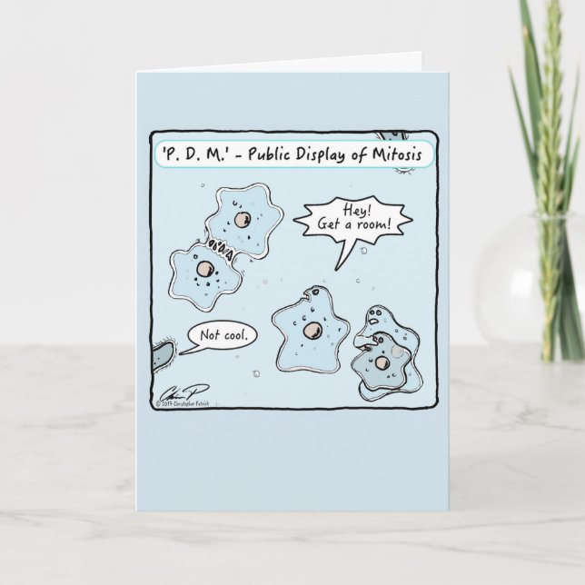 "Public Display of Mitosis" Valentine's Day Card (Front)