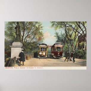 Public Garden Entrance to Subway Poster