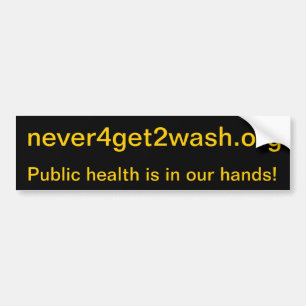 Public health bumper sticker. sticker