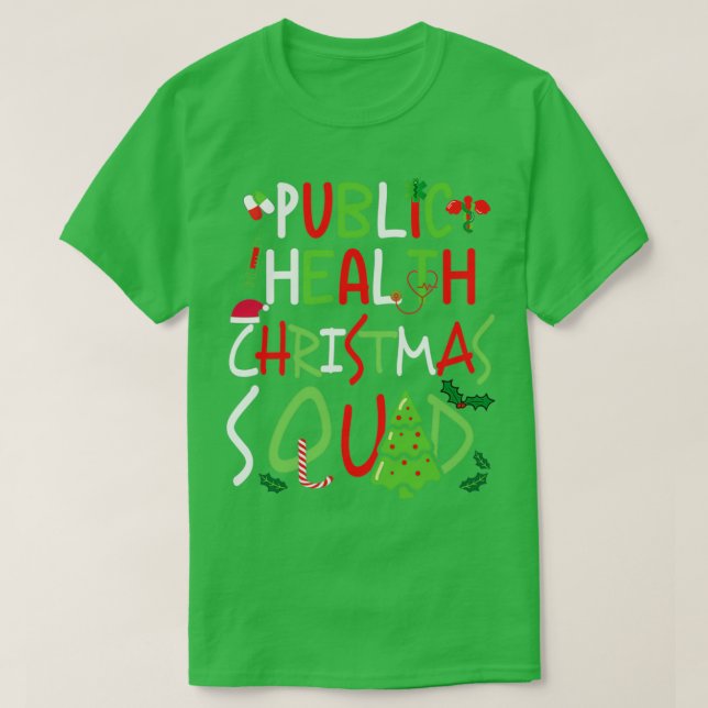 Public Health Christmas Squad T-Shirt (Design Front)