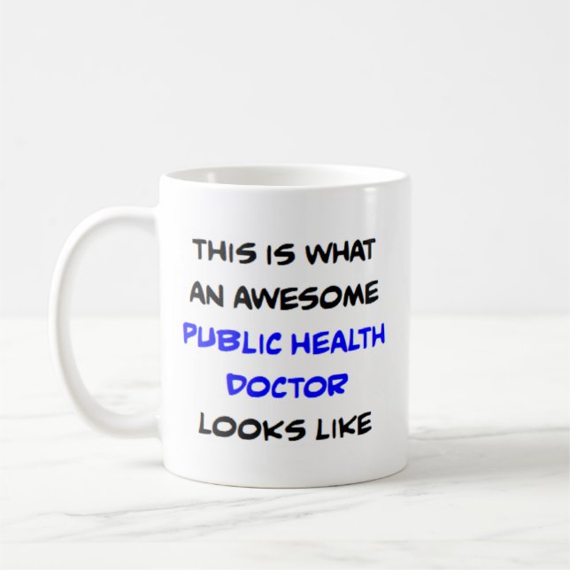public health doctor, awesome coffee mug (Left)