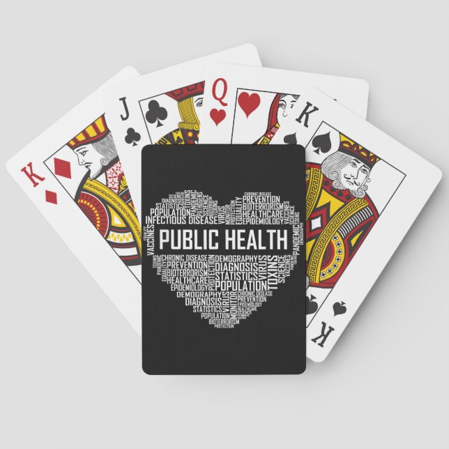 Public Health Heart Gift Healthcare Worker Epidemi Playing Cards (Back)
