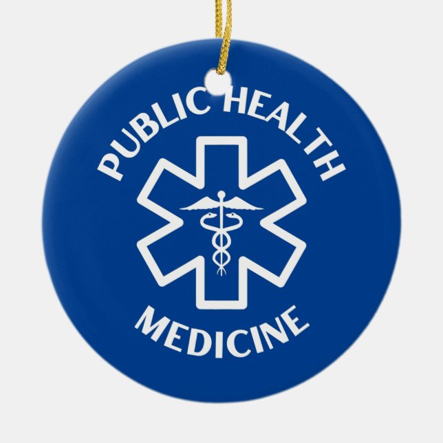 Public health medicine Doctor Nurse Medical Ceramic Ornament (Front)