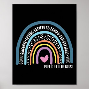 Public Health Nurse Compassionate Caring Dedicated Poster