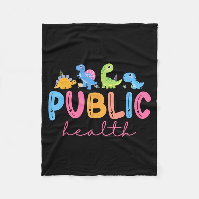 Public Health Nurse Dinosaurs Nursing Design For M Fleece Blanket (Front)
