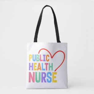 Public Health Nurse Heart Tote Bag