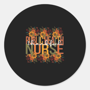 Public Health Nurse Thanksgiving Classic Round Sticker