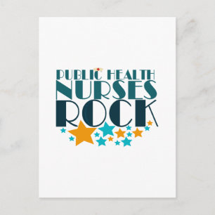Public Health Nurses Rock Postcard