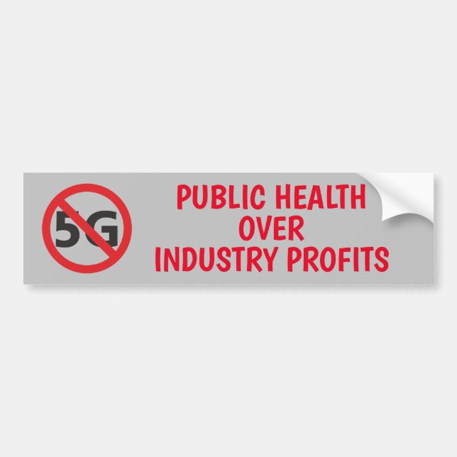 Public Health Over Industry Profits Bumper Sticker (Front)