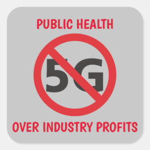 Public Health Over Industry Profits Square Sticker