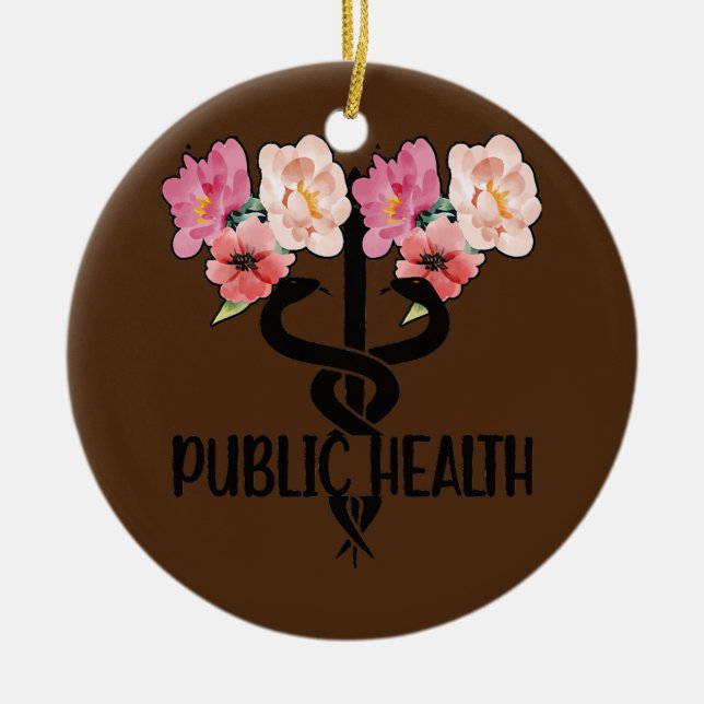 Public Health Public Healthcare Worker  Ceramic Ornament (Front)