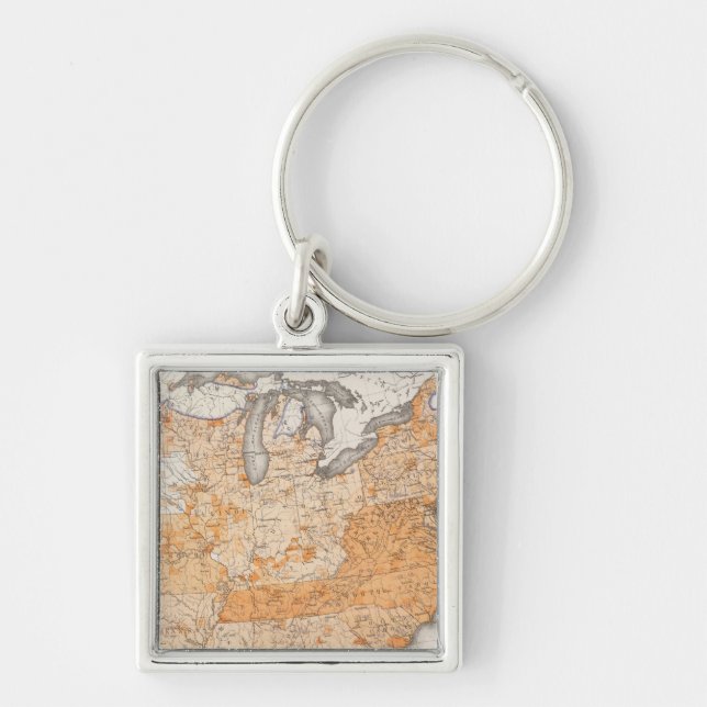 Public Indebtedness, Statistical US Lithograph Key Ring (Front)