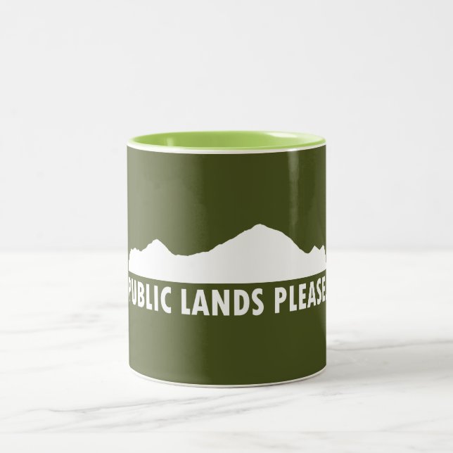 Public Lands Please Two-Tone Coffee Mug (Center)
