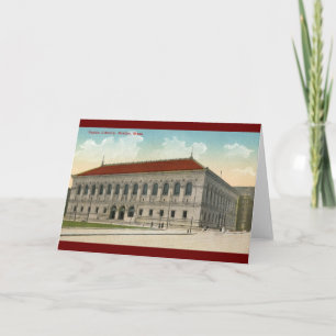 Public Library, Boston 1911 Vintage Card