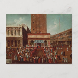 Public Lottery at Loggetta, the Piazza San Postcard