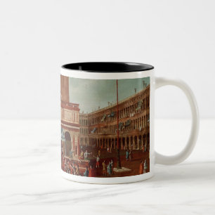 Public Lottery at Loggetta, the Piazza San Two-Tone Coffee Mug