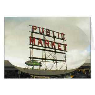 Public Market in Seattle, WA Card