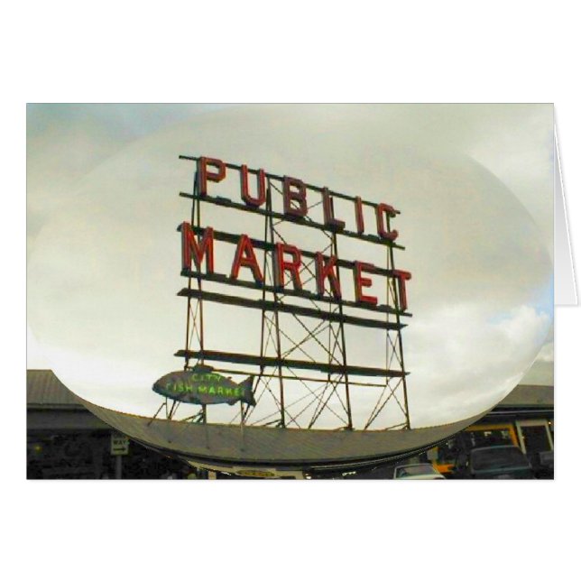 Public Market in Seattle, WA Card (Front Horizontal)