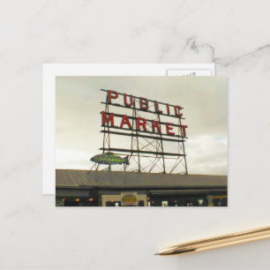 Public Market in Seattle, WA Postcard