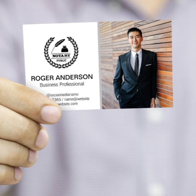Public Notary | Business Man  Business Card (Creator Uploaded)
