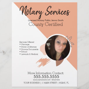 Public Notary Services Boho Photo Business Flyer
