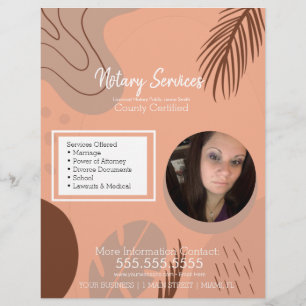 Public Notary Services Organic Photo Business Flyer