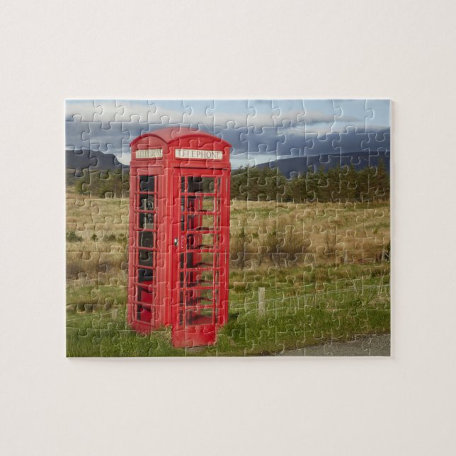 Public Phone Box, Ellishadder, near Staffin, Jigsaw Puzzle (Horizontal)