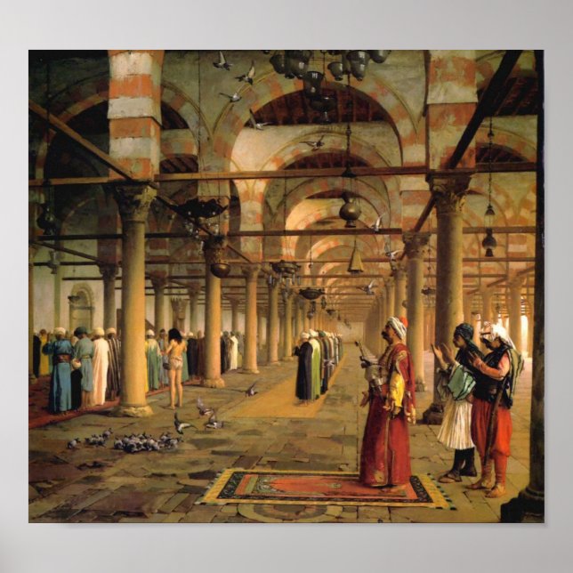 Public Prayer In The Mosque Of Amr, Cairo Poster (Front)