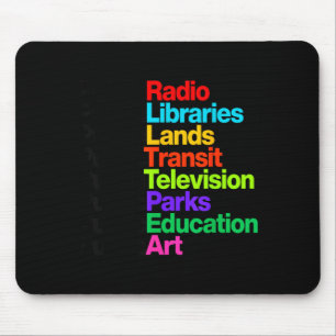 Public Radio Libraries Lands Transit Tedenimion Mouse Pad