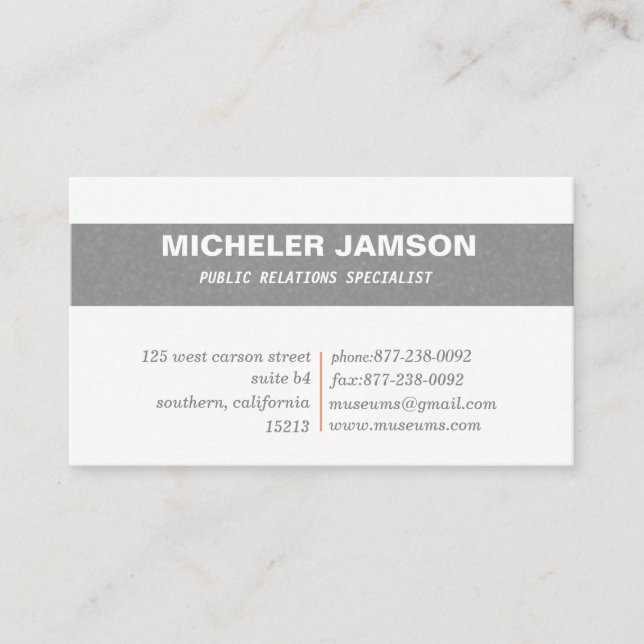 Public Relation business cards (Front)