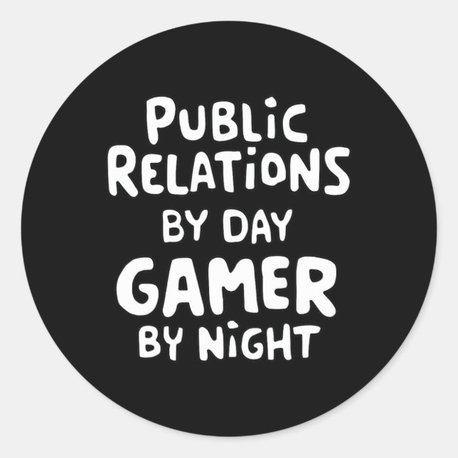 Public Relations  Classic Round Sticker (Front)