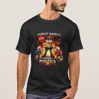 Public Safety Over Politics (3) T-Shirt