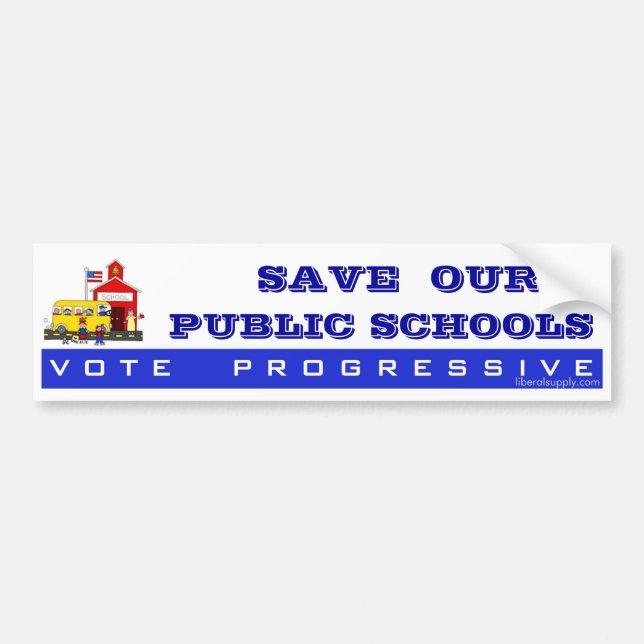 Public Schools Bumper Sticker (Front)