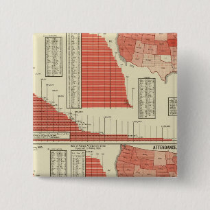 Public schools enrolment and attendance 15 cm square badge